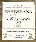 Rioja_Berberana_reserva 1985